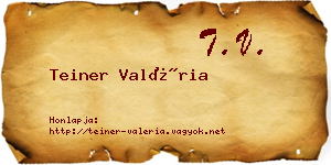 Teiner Valéria névjegykártya